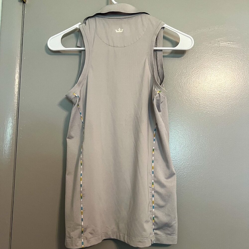 Peter Millar Wicking Sleeveless 1/4 Zip Polo Golf Crown Collared Shirt Size S - Picture 4 of 6